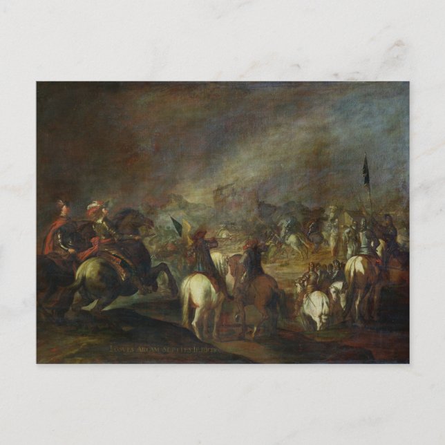 Joshua an den Mauern von Jericho Postkarte (Vorderseite)