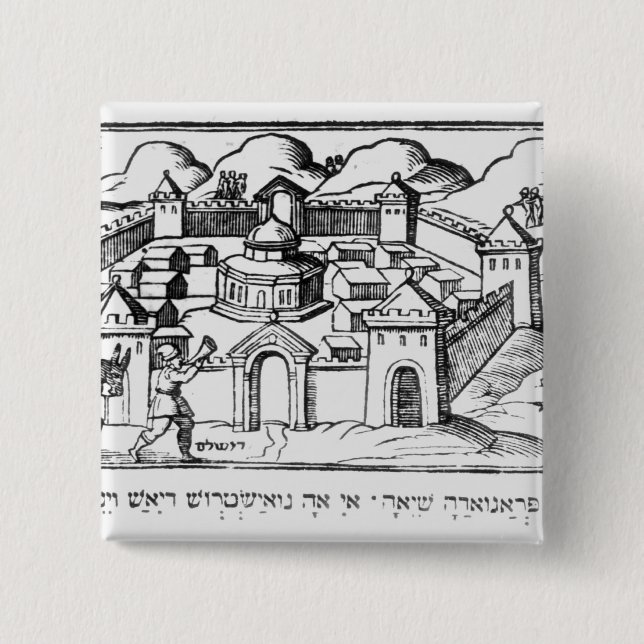 Joshua an den Wänden von Jericho Button (Vorderseite)