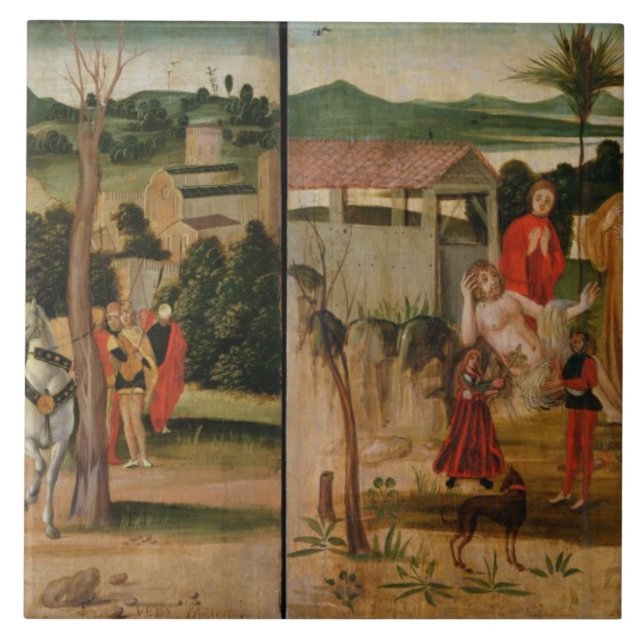 Joshua an den Wänden von Jericho Fliese (Vorderseite)