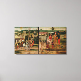 Joshua an den Wänden von Jericho Leinwanddruck