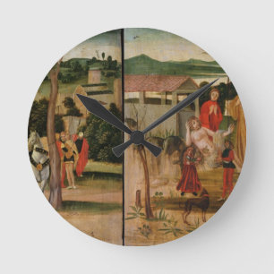 Joshua an den Wänden von Jericho Runde Wanduhr