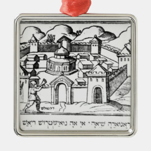 Joshua an den Wänden von Jericho Silbernes Ornament