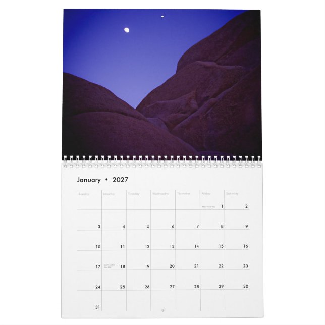 Joshua-Baum-Nationalpark Kalender (Jan 2027)
