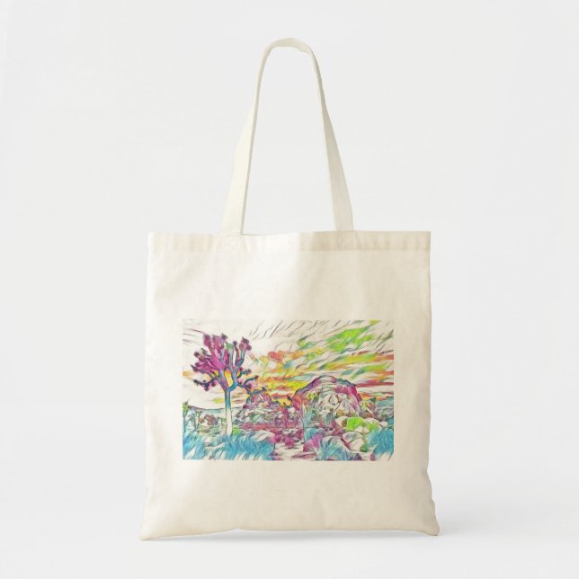 Joshua-Baum Watercolor-Tasche Tragetasche (Vorne)