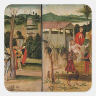 Joshua in den Mauern von Jericho Quadratischer Aufkleber