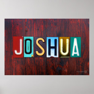 JOSHUA Lizenzschild Art Name-Zeichen Poster