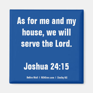 Joshua Magnet 24:15 Bible Verse