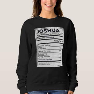 Joshua-Nährwertinformation Problem lösen Sweatshirt
