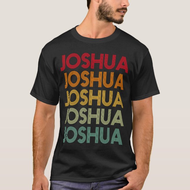Joshua Retro Name Spaß Nickname T-Shirt (Vorderseite)