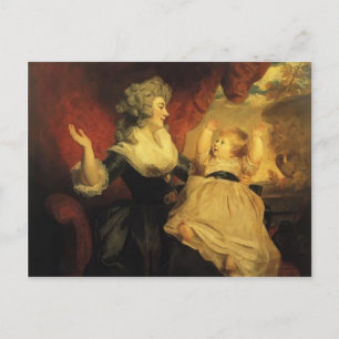Joshua Reynolds-Georgiana mit ihrem Säugling Daugh Postkarte