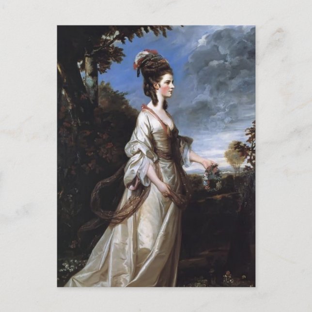 Joshua Reynolds - Jane, Grafschaft von Harrington Postkarte (Vorderseite)