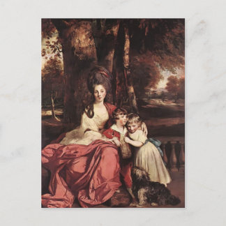 Joshua Reynolds - Lady Delm und ihre Kinder Postkarte