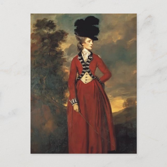 Joshua Reynolds - Lady Worsley Postkarte (Vorderseite)