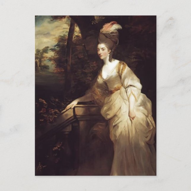 Joshua Reynolds - Portrait von Georgiana Postkarte (Vorderseite)