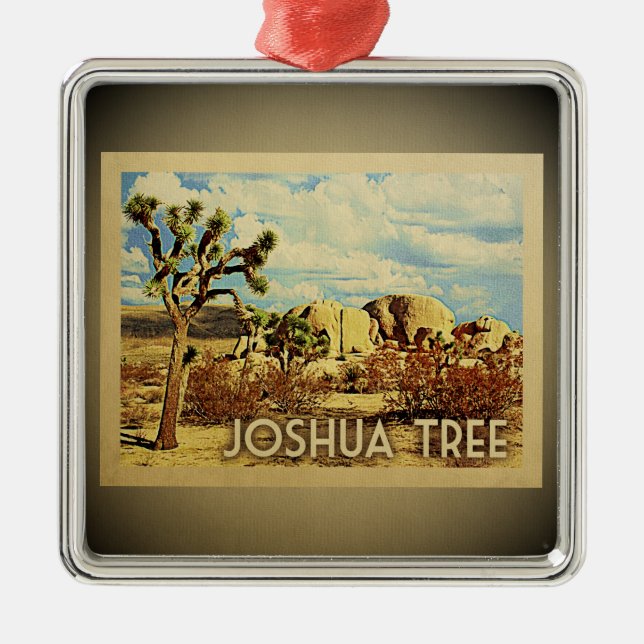 Joshua Tree California Silbernes Ornament (Vorne)