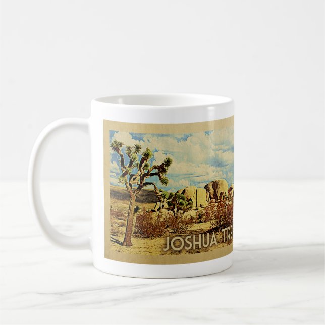 Joshua Tree California Vintage Travel Kaffeetasse (Links)