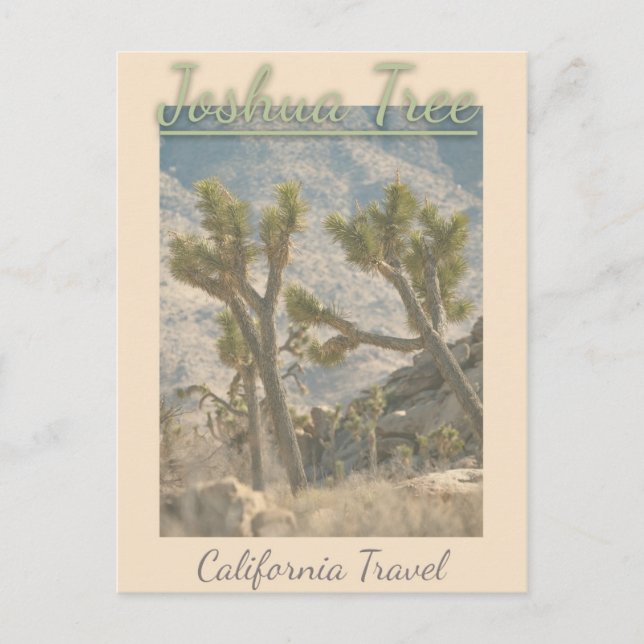 Joshua Tree California Vintage Travel Postkarte (Vorderseite)