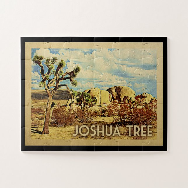 Joshua Tree California Vintage Travel Puzzle (Horizontal)