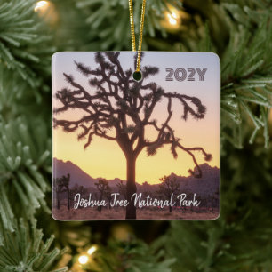 Joshua Tree Custom Ombre Sunset Keramikornament