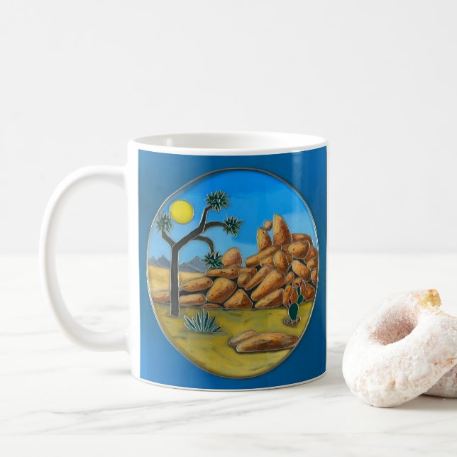 Joshua Tree- Fish Rock Knopf Kaffeetasse (Mit Donut)