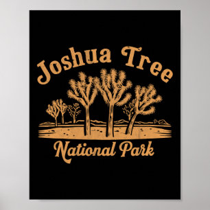 Joshua Tree Kalifornien Natur Wandern Berge Frau Poster