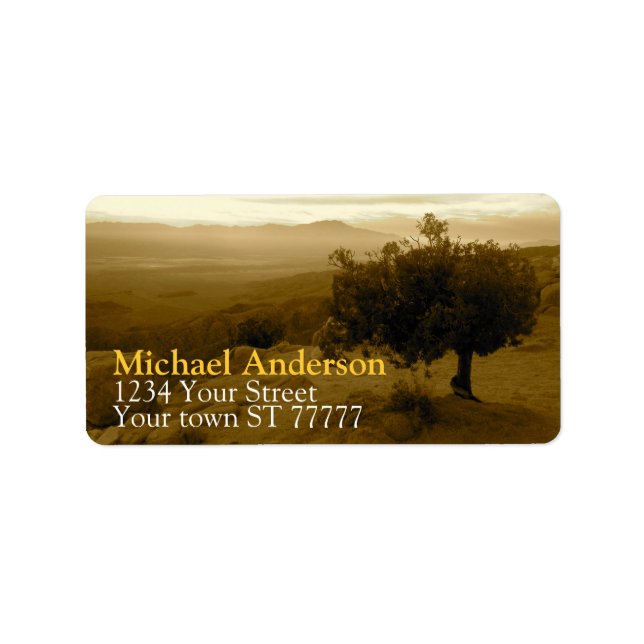 Joshua Tree National Park Address Label Adressaufkleber (Vorne)