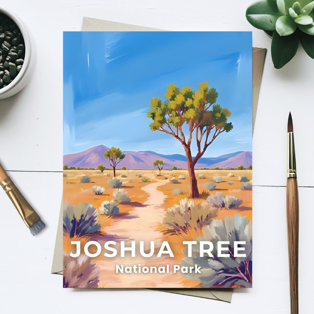 Joshua Tree National Park California Watercolor Postkarte (Von Creator hochgeladen)