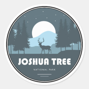Joshua Tree National Park Hirsche Runder Aufkleber