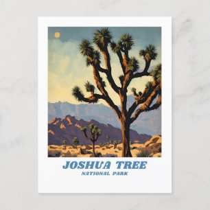 Joshua Tree National Park Illustration Retro-Klass Postkarte