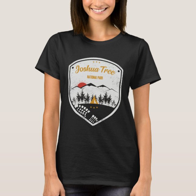 Joshua Tree  National Park Retro Souvenir T-Shirt (Vorderseite)