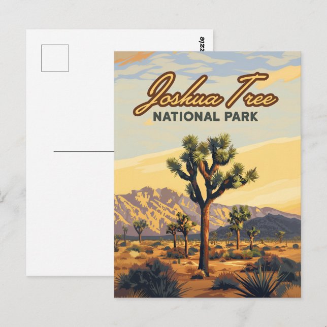 Joshua Tree Nationalpark California Postkarte (Vorne/Hinten)