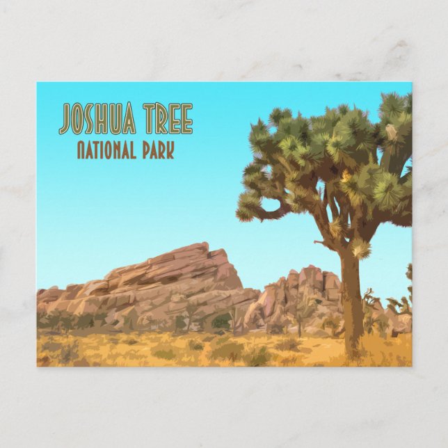 Joshua Tree Nationalpark California Vintag Postkarte (Vorderseite)