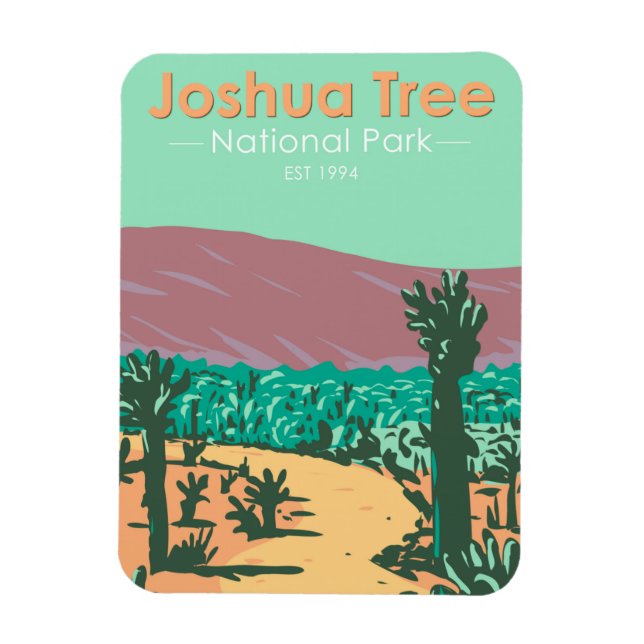 Joshua Tree Nationalpark Cholla Cactus Garden Magnet (Vertikal)