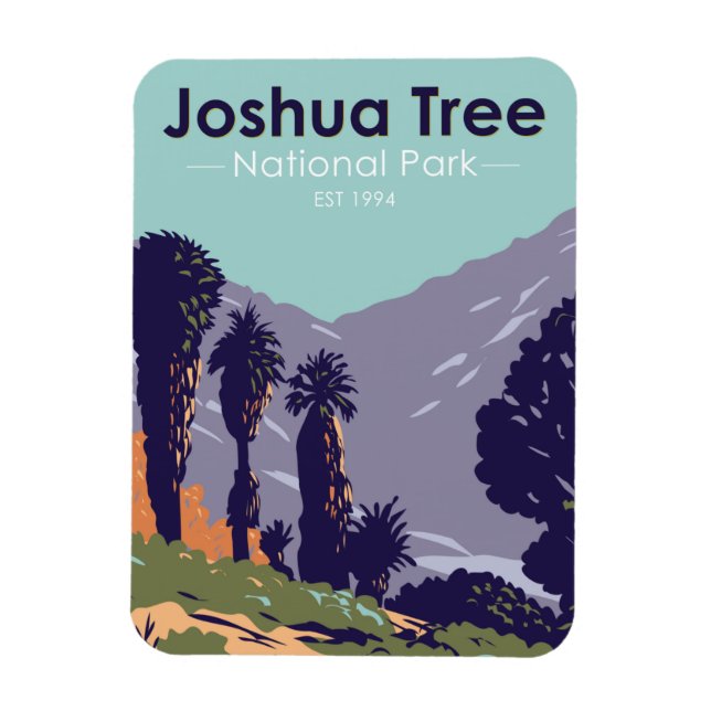 Joshua Tree Nationalpark Cottonwood Springs Oasis Magnet (Vertikal)