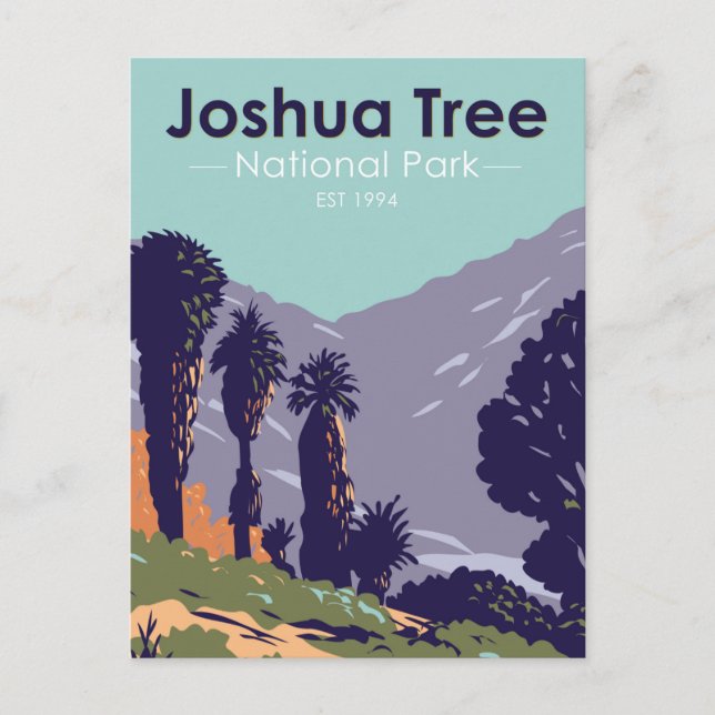 Joshua Tree Nationalpark Cottonwood Springs Oasis Postkarte (Vorderseite)