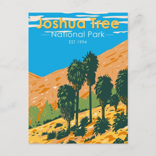 Joshua Tree Nationalpark Fortynine Palms Oasis Postkarte (Vorderseite)