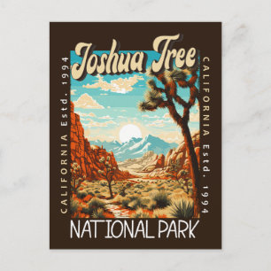 Joshua Tree Nationalpark Illustration erschüttert Postkarte