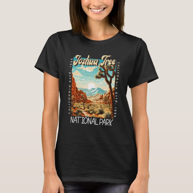 Joshua Tree Nationalpark Illustration erschüttert T-Shirt (Vorderseite)