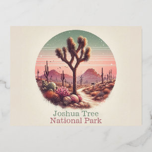 Joshua Tree Nationalpark Kalifornien Aquarell Folien Feiertagspostkarte