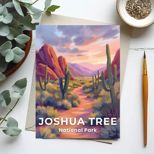 Joshua Tree Nationalpark Kalifornien Kunst Gemalt Postkarte