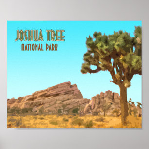 Joshua Tree Nationalpark Kalifornien Vintage Poster