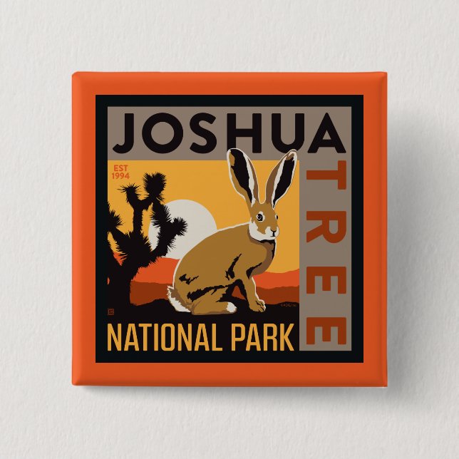 Joshua Tree Nationalpark | Kaninchen Button (Vorderseite)