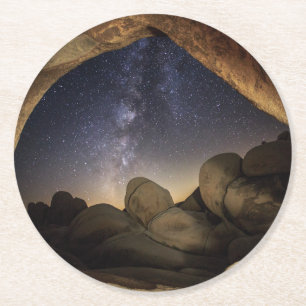 Joshua Tree Nationalpark Night Sky Runder Pappuntersetzer