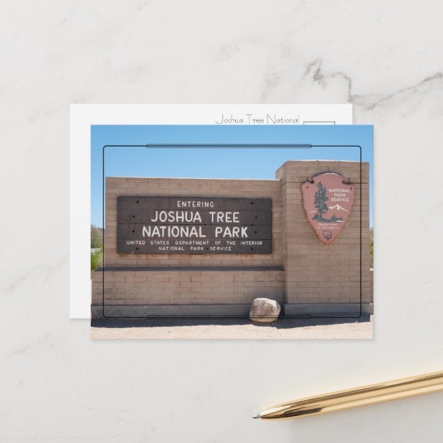 Joshua Tree Nationalpark Postcard Postkarte (Vorderseite/Rückseite Beispiel)