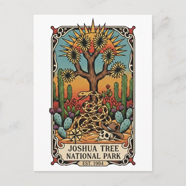 Joshua-Tree-Nationalpark Postkarte (Vorderseite)