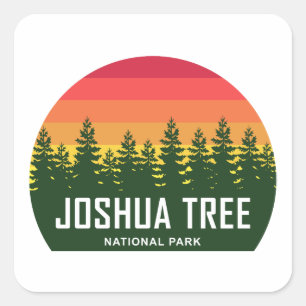 Joshua Tree Nationalpark Quadratischer Aufkleber