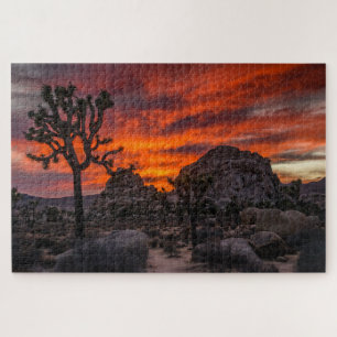 Joshua Tree Nationalpark Red Sunset Puzzle