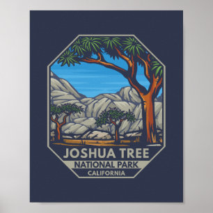 Joshua Tree Nationalpark Retro Emblem Poster