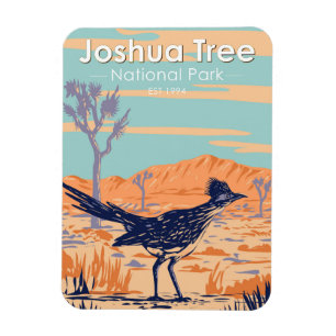 Joshua Tree Nationalpark Roadrunner Vintage Magnet