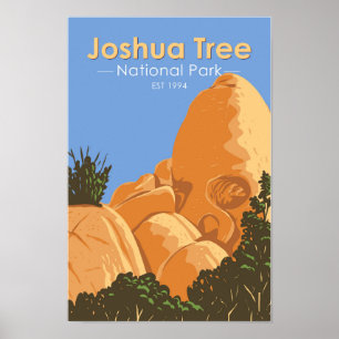 Joshua Tree Nationalpark Skull Rock Poster
